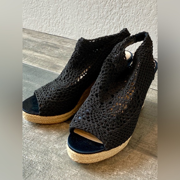 Vince Camuto Signature black platform espadrille sandals 7.5 - Picture 6 of 10